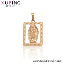 33727 Xuping neues Design Gold Rechteck Porträt religiöse Mode Anhänger